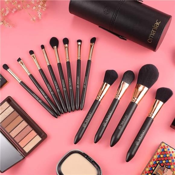 Makeup Brushes Set Professional (12Pcs),Premium Synthetic Powder,Eyeshadow Brush - Picture 6 of 7